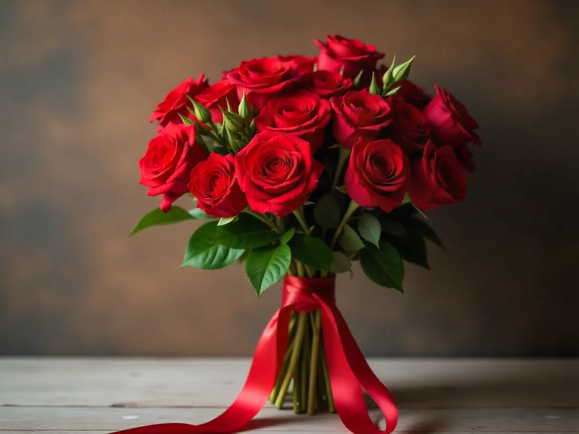 Punainen ruusukimppu